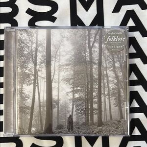 Taylor Swift Folklore Album with Monochrome Forest Art